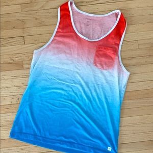 Men’s depart west tank ombré America flag medium